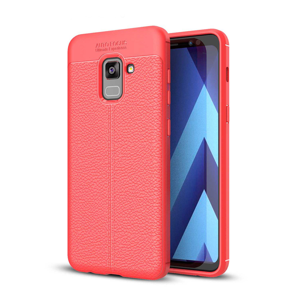 

TPU чехол накладка Tiger для Samsung Galaxy A8 (2018) (4 цвета) красный