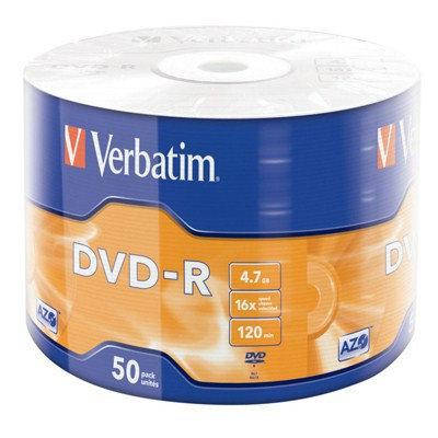 Диск DVD-R диски для видео Verbatim DVD-R 4,7Gb 16x Spindle Wrap 50 pcs,  цена 6.52 грн., купить в Киеве — Prom.ua (ID#642631999)