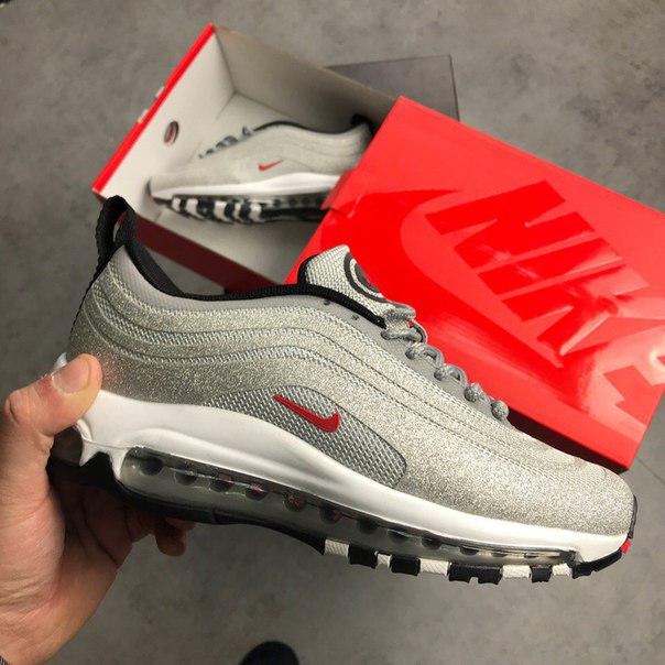 

Кроссовки в стиле Nike Air Max 97 LX Swarovski Silver мужские 41, Серебро