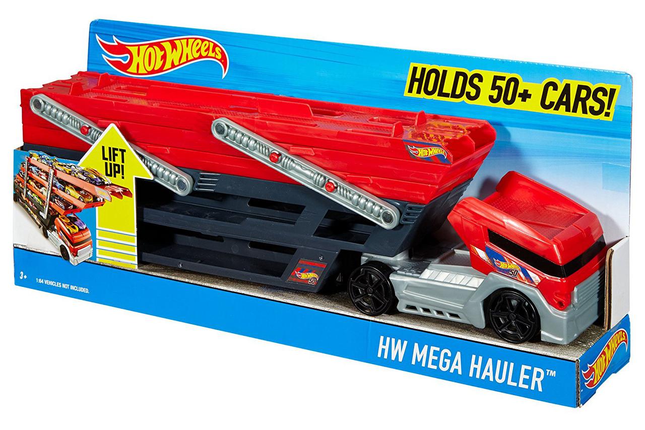 Грузовик-автовоз красный Хот Вилс, Hot Wheels® Mega Hauler™ (CKC09)