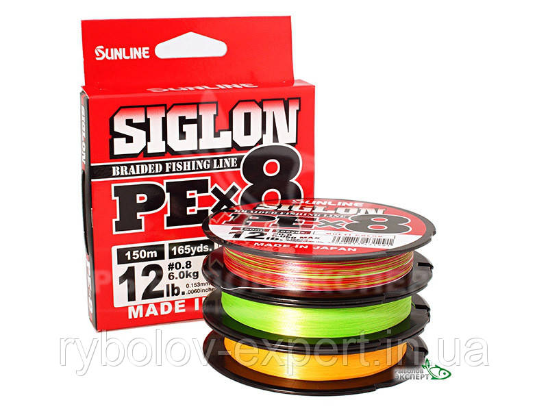 

Шнур Sunline Siglon PE x8 мультиколор 150м #3.0/0,296мм 50lb