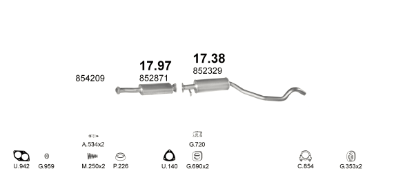 

Резонатор (выхлопная система) OPEL VECTRA A 2.0i GT (1998 см3) (88-92гг) 2.0SEH (Опель Вектра А) седан