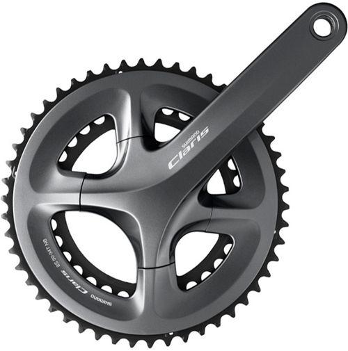 

Шатуни Shimano Claris FC-R2000 HollowTech II 175мм 50Х34 без компонентів каретки