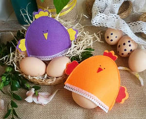 Великодні курочки для яєць фіолетовий