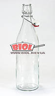 Пляшка 1,0 л скляна з бугельної кришкою "Giara" Bormioli Rocco (Італія), фото 1