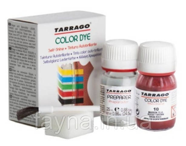 

Краситель для гладкой кожи и текстиля с очистителем Tarrago Color Dye Красно-коричневый