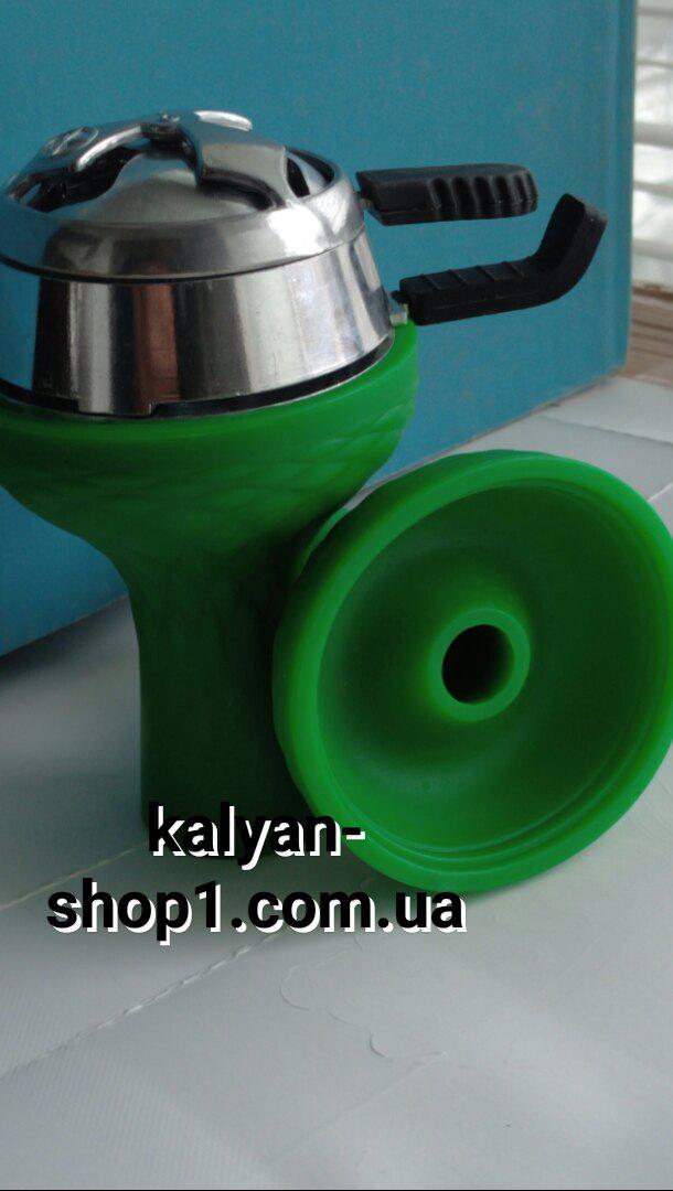 Силиконовая чаша для кальяна зеленая фвнел и Kaloud Lotus Калауд 2 р AMY Deluxe