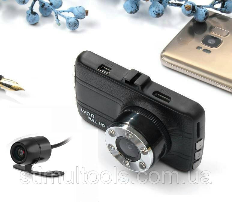 Видеорегистратор T 660 Plus, 2 камеры, FULL HD, металл