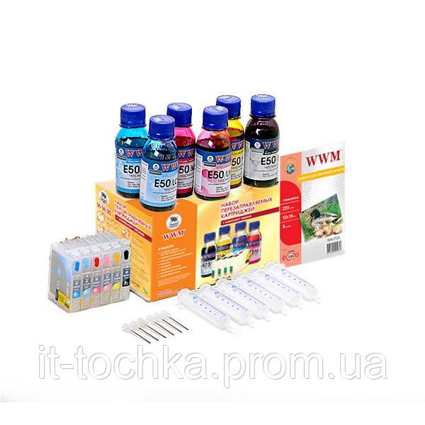 

КПК wwm для epson stylus photo r200/r220/r300/rx640 (rc.t048) + чернила