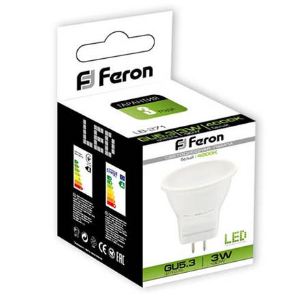 Светодиодная лампа Feron LB-271 MR11 G5.3 4000K 3W 230V Код.58345, фото 2