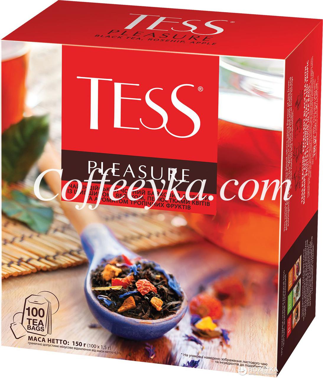 Чай TESS (Тесс) «Pleasure» (Плежа) 100 пакетиков по 1,5 г