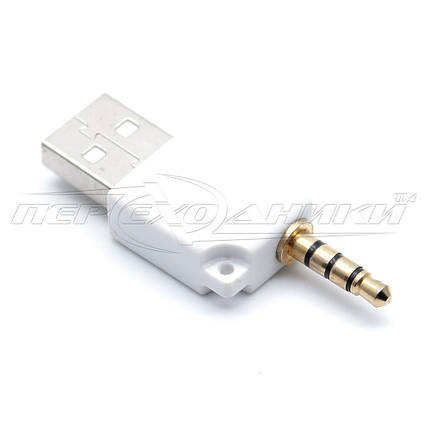 Перехідник штекер 3.5 мм - USB 2.0 АМ, для MP3 плеєра Apple iPod Shuffle 2, фото 2