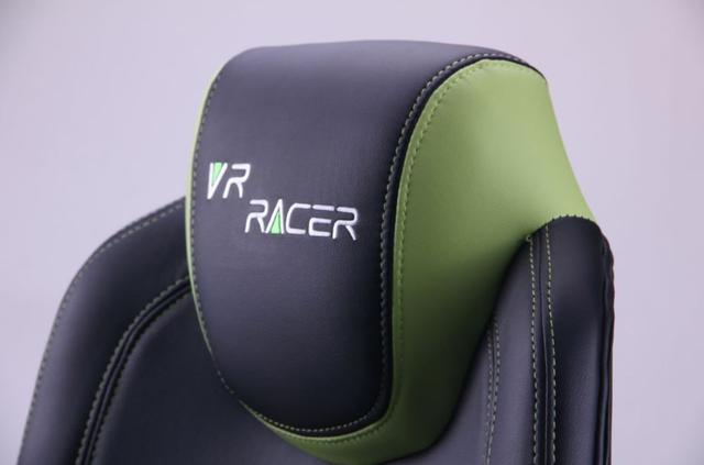 Кресло VR Racer Zeus черный, PU черный/зеленый (Фото 6)