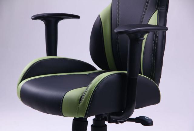 Кресло VR Racer Zeus черный, PU черный/зеленый (Фото 7)