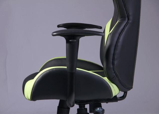 Кресло VR Racer Zeus черный, PU черный/зеленый (Фото 8)