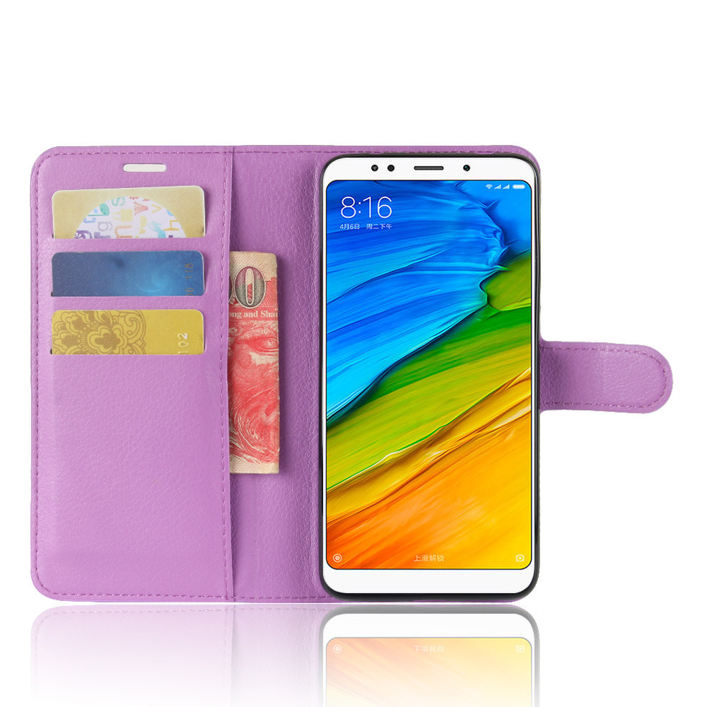 

Чехол книжка Lichee для Xiaomi Redmi 5 Plus (9 цветов) фиолетовый