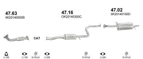 

Труба приемная коллекторная с гофрой (выхлопная) KIA SEPHIA 1.6i (1598см3) 93-97гг (B6 (SOHC)) седан/хетчбэк