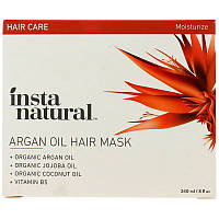 InstaNatural, Маска для волосся з органічним аргановою олією, глибоко проникаючою кондиціонер, 240 мл