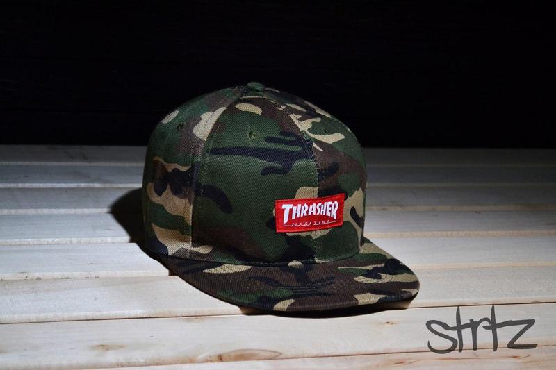 

Камуфляжная кепка рэперка ,снепбек трешер Thrasher Snapback Cap, Камуфляжный