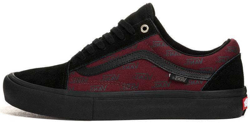 

Кеды мужские Vans Old Skool PRO бордовые с черными, Ванс Олд Скул, замша, текстиль, код KD-11182 45, Бордовый