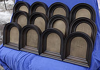 Арочные киоты для икон с внутренними деревянными рамами., фото 4
