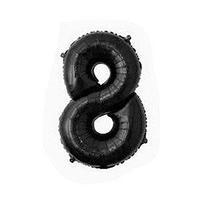 40" Цифра "8" (100 см) пастель черный Китай шар фольгированный