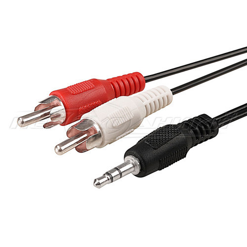 Аудио кабель jack 3.5 mm to 2RCA (эконом качество), 3 м