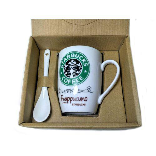 Чашка керамическая кружка Starbucks набор с ложкой R82530 GreenНет в наличии