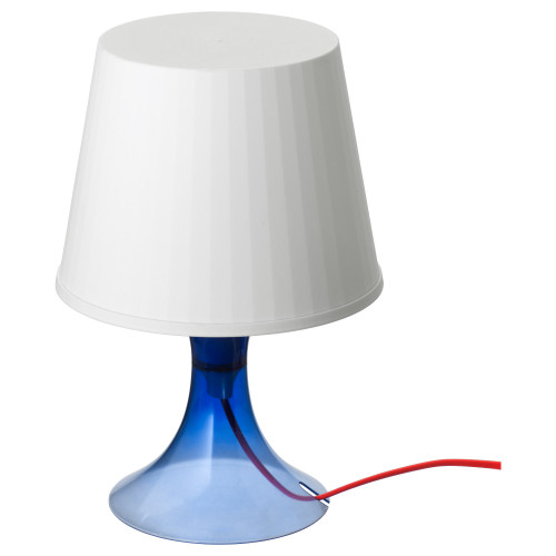 ЛАМПАН Лампа настольная, синяя, 00356401, IKEA, ИКЕА, LAMPAN
