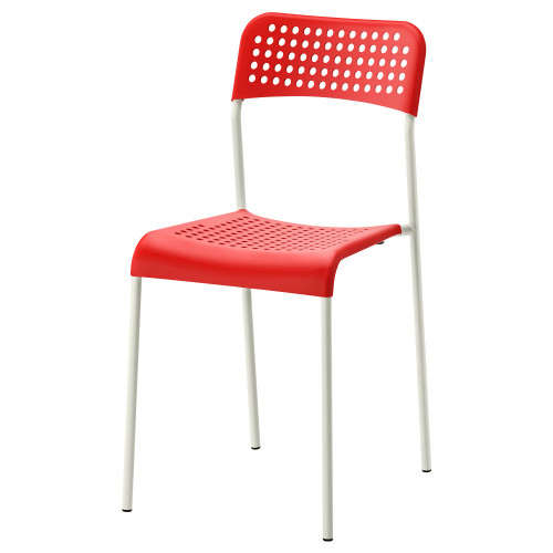 АДДЕ Кресло, красно-белое, 90219184 IKEA, ИКЕА, ADDE
