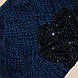 В'язаний шарф-снуд темно-синього кольору, фото 6