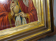 Киот для иконы Святой Саломеи фигурный, с внутренним деревянным багетом и позолоченными штапиками., фото 4