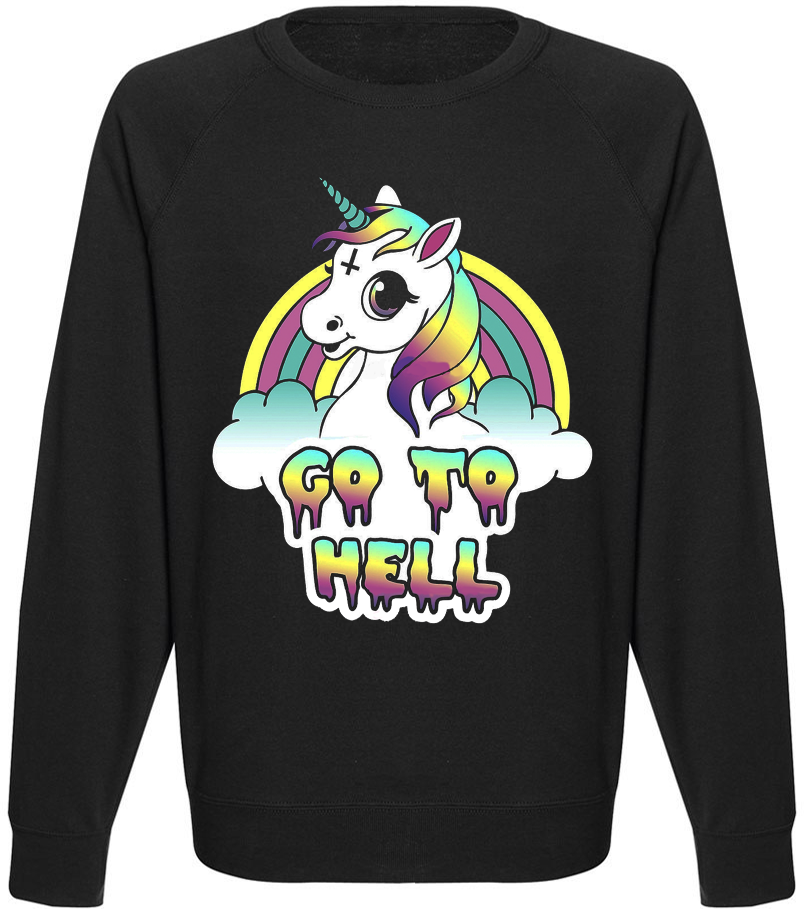 

Свитшот Unicorn - Go To Hell, Черный