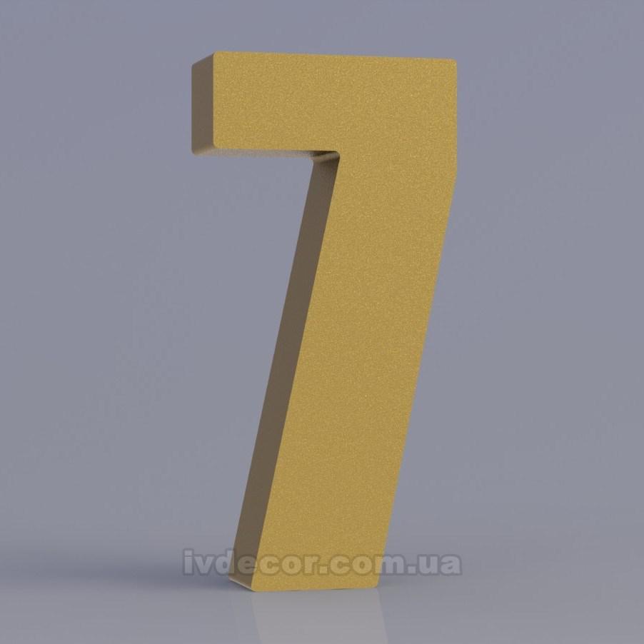 

Цифра 7 из пенопласта 75*10, Золото, Impact