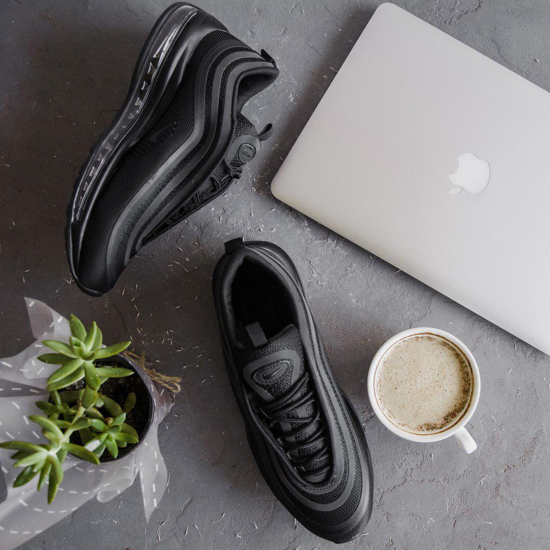 

Кроссовки в стиле Nike Air Max 97 Black мужские 44, Черный