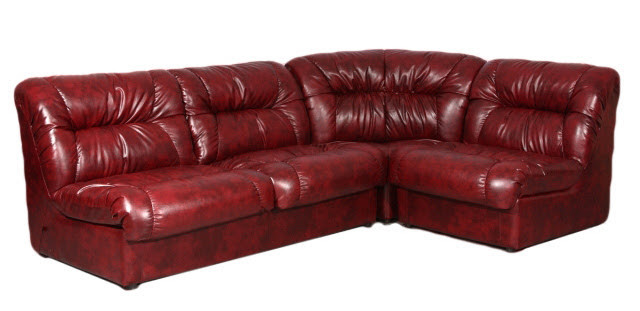 Диван Сидней одинарный в составе комплекта мягкой мебели (бордовый)