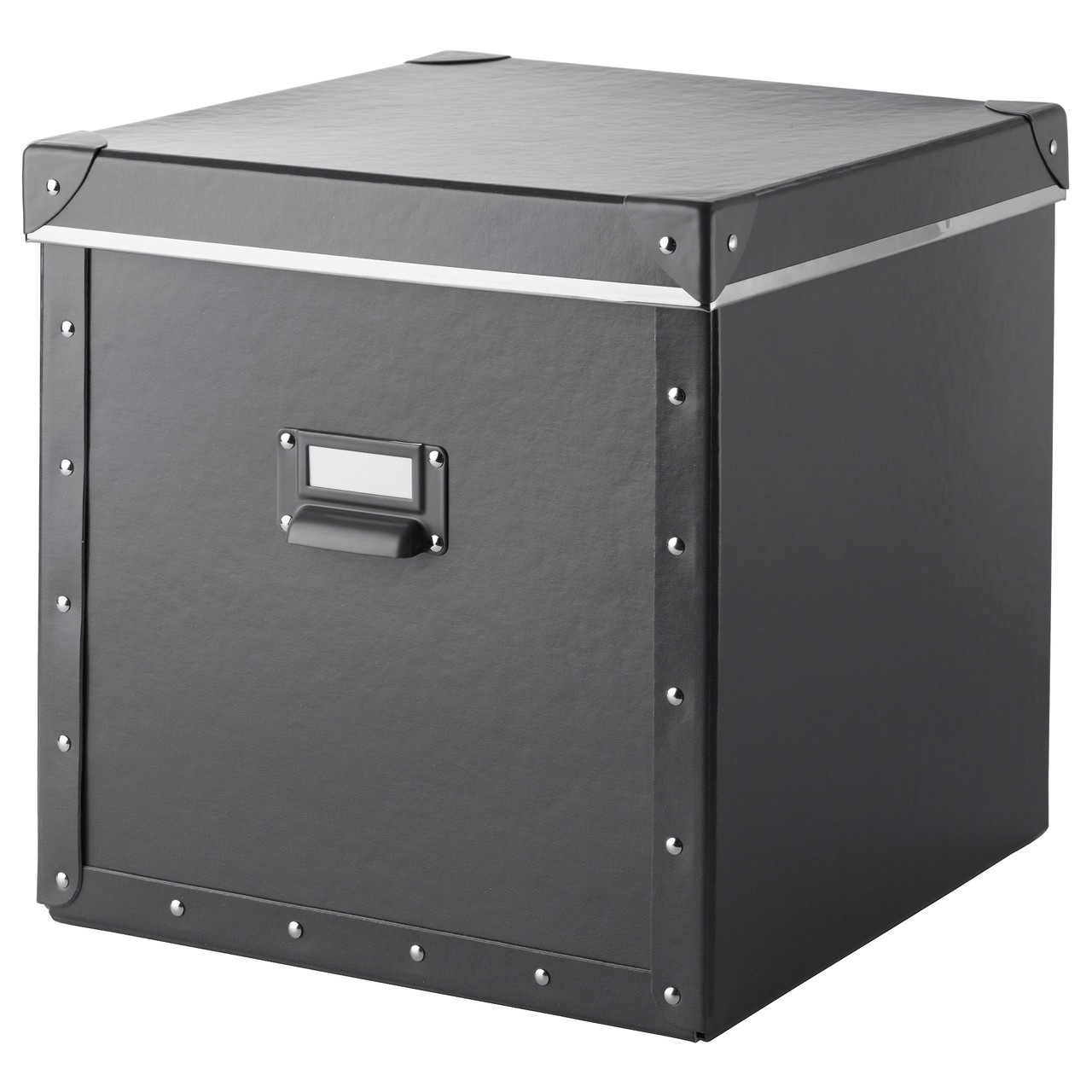 ФЬЕЛЛА Коробка с крышкой, темно-серый, 30x30x30 см, 90374537, IKEA, ИК