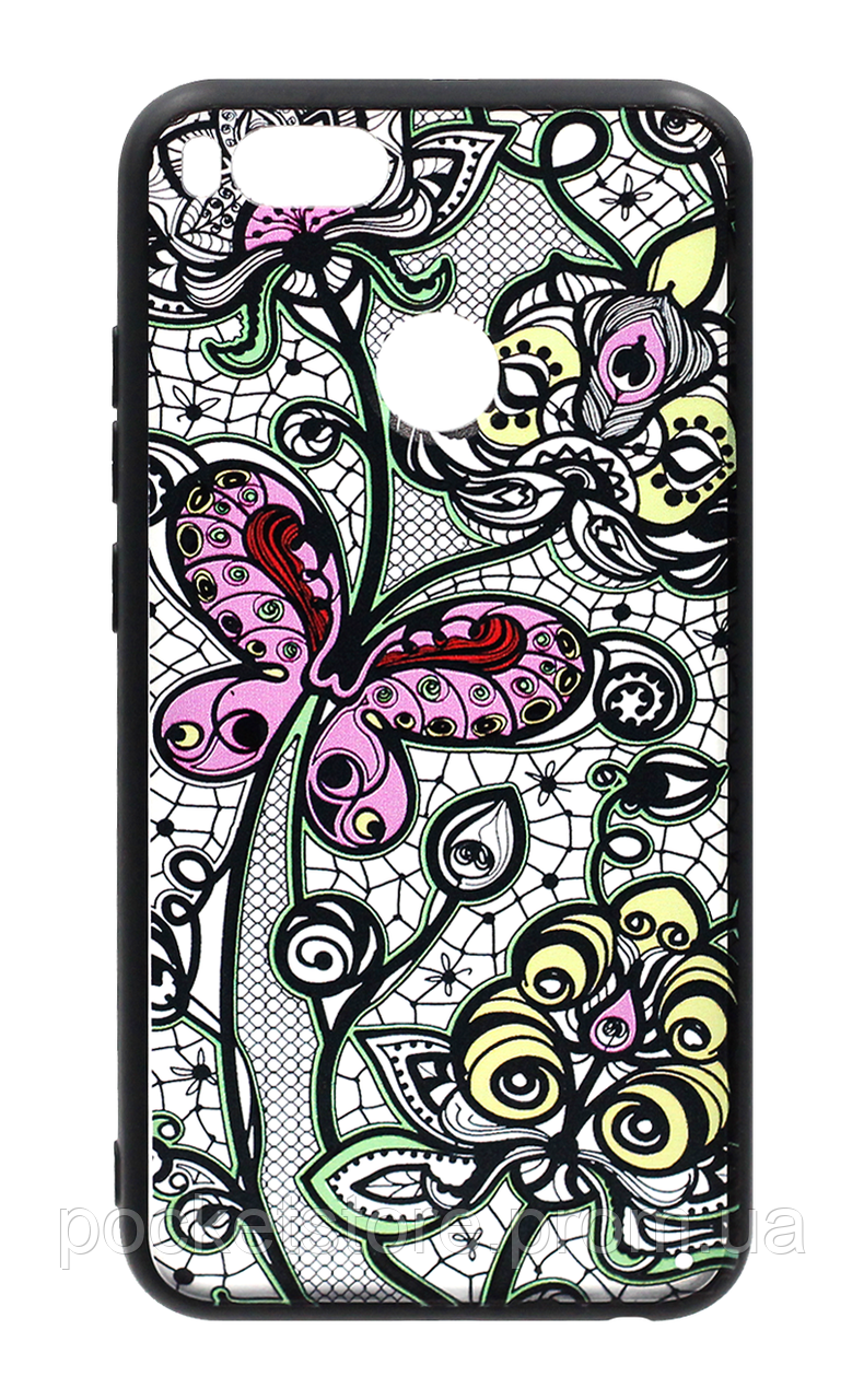 

Чохол-накладка Print + Border Silicon для Xiaomi MI A1 / Mi5X Black / Butterfly Color