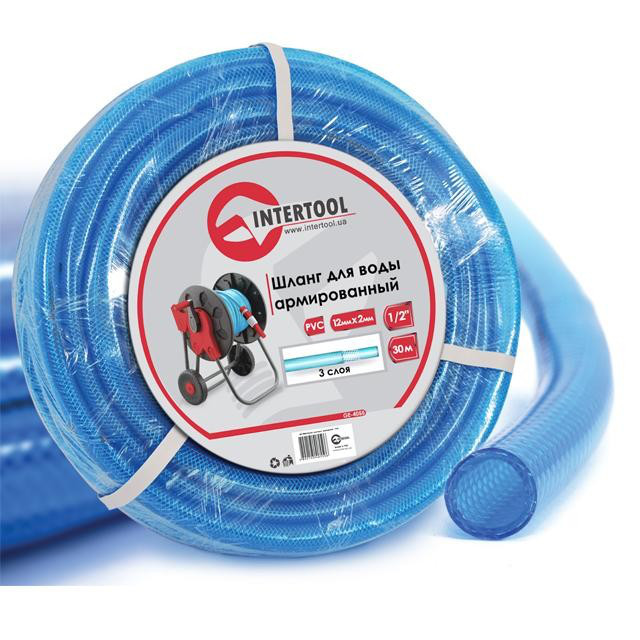 

Шланг для воды 3-х слойный 1/2", 30м, армированный PVC INTERTOOL GE-4055