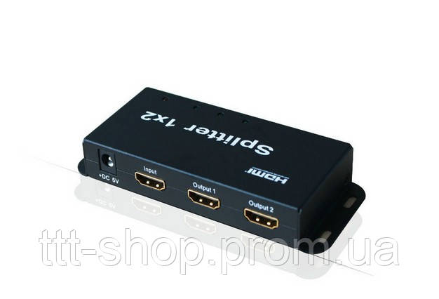 

Конвертер HDMI Splitter 1*2,Support 3D (HDCP) (HDMI1.4/3D) ，5V/1A Power supply