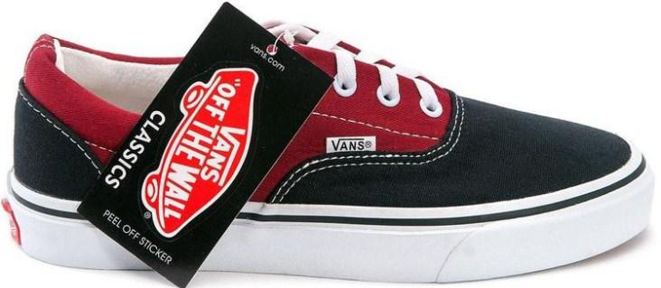 

Vans Era Black Red | кеды мужские и женские; вэнс эра; красно-черные 10, Красный