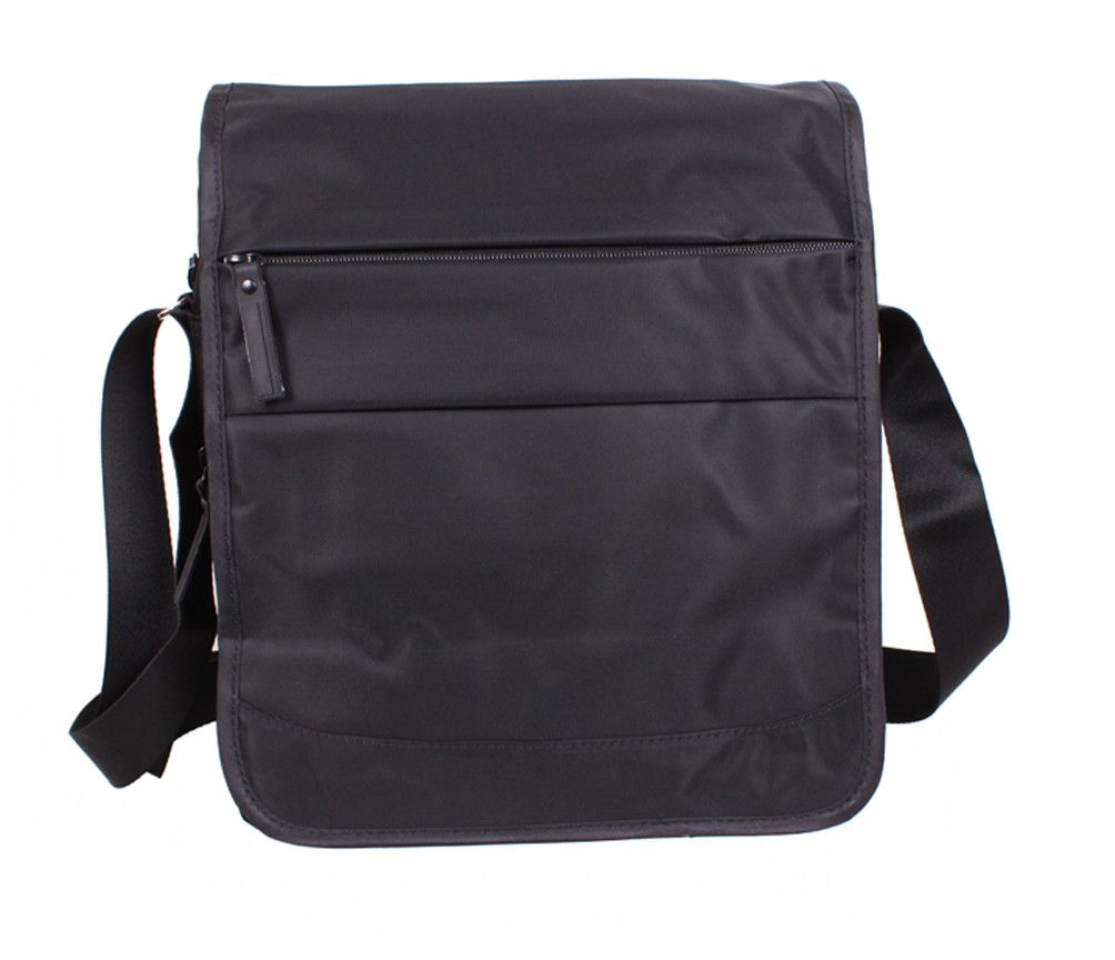 Вертикальная мужская тканевая сумка формата А4 черная PR8311-1А
