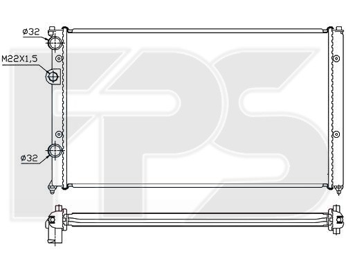 

Радиатор основной SEAT, VW (NISSENS) FP 74 A502