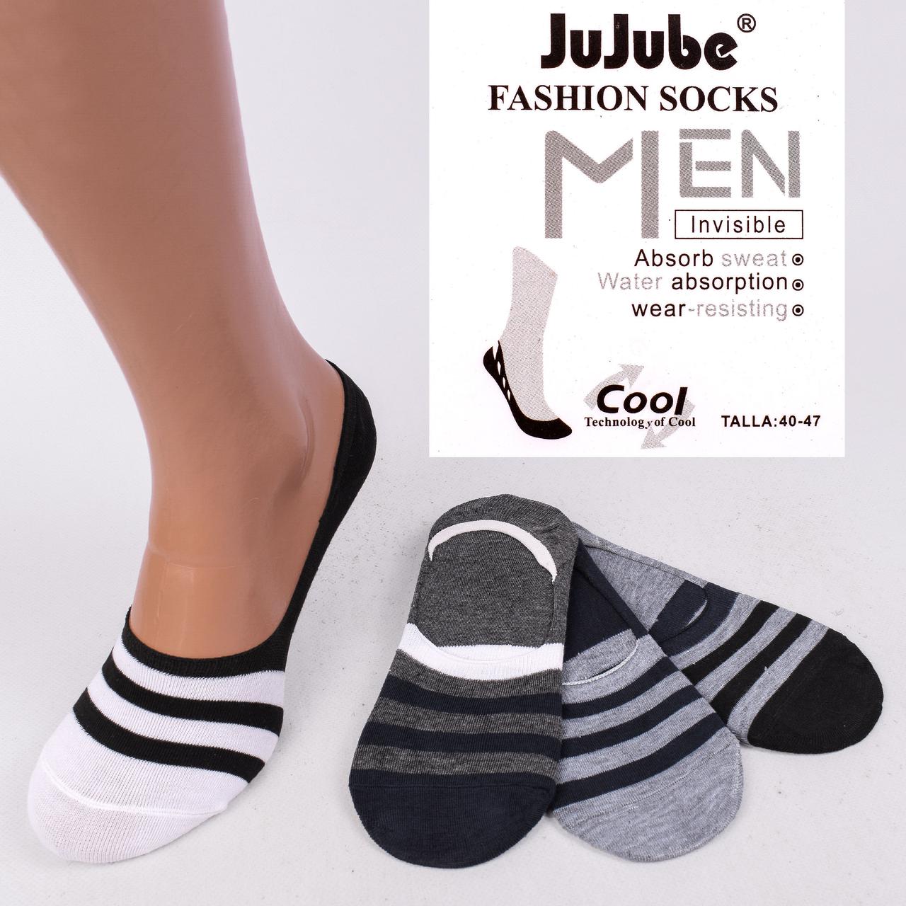 

Мужские короткие носки-следы Jujube F577-2. В упаковке 12 пар