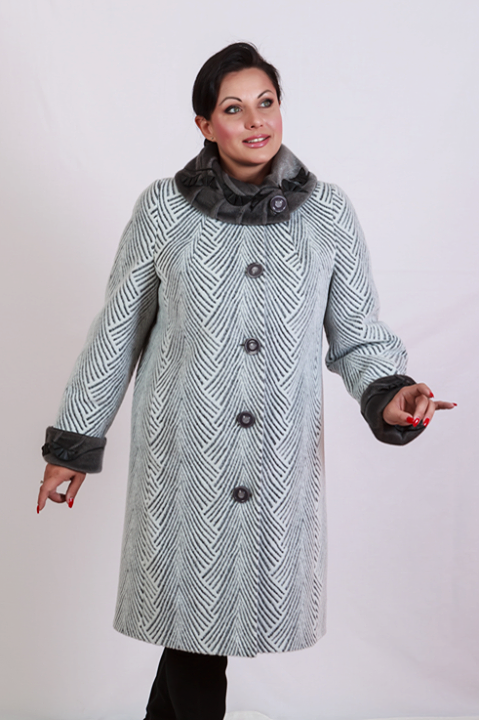 

Пальто женское утепленное Almatti модель OE-5814 серое