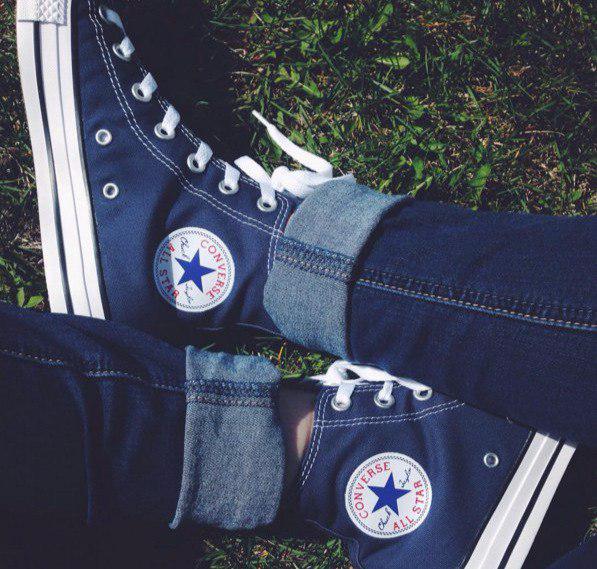 

Converse all star blue high top кеды конверс синии высокие сині високі р. 35-39, Синий