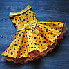 Жовте плаття в горошок для дівчинки "Стиляги", фото 2