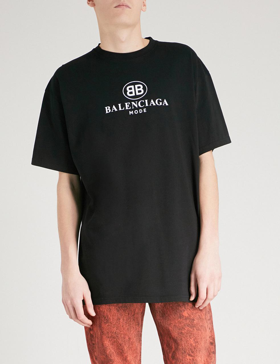 Футболка Balenciaga Mode черная с логотипом, унисекс (мужская, женская: 279  грн. - Робочий спецодяг Київ на BESPLATKA.ua 68425295