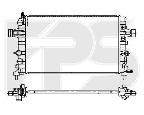 Радиатор охлаждения Opel Astra H 2003-2014 , Fps