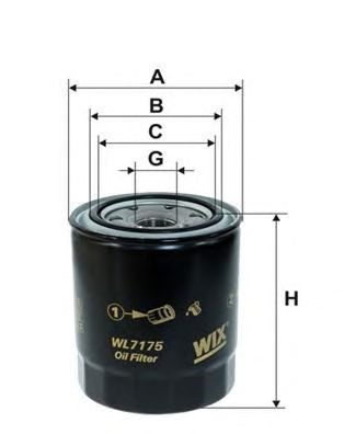 

Фильтр масляный WIX FILTERS WL7175